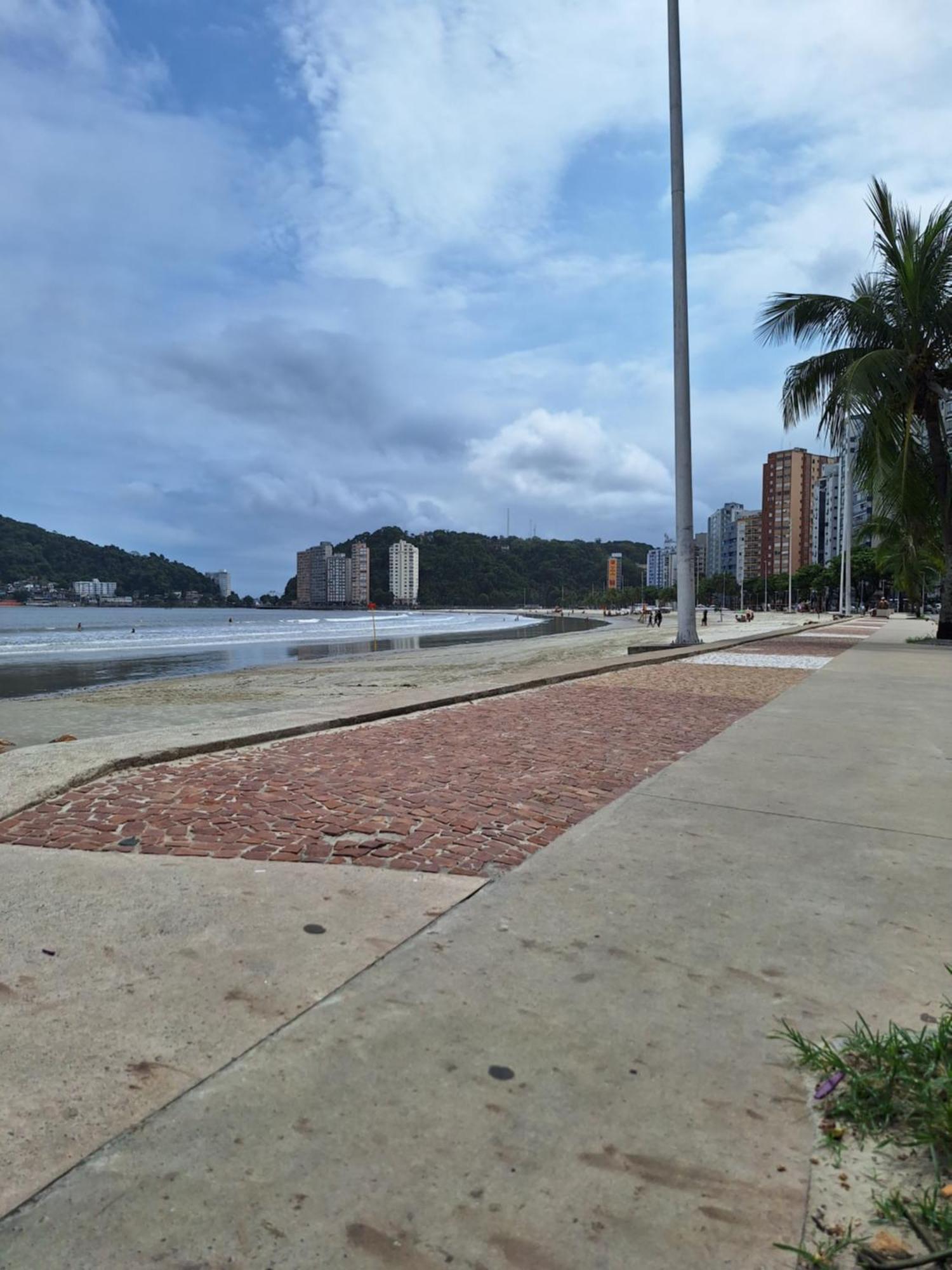Pe Na Areia Gonzaguinha Sao Vicente Appartement Buitenkant foto